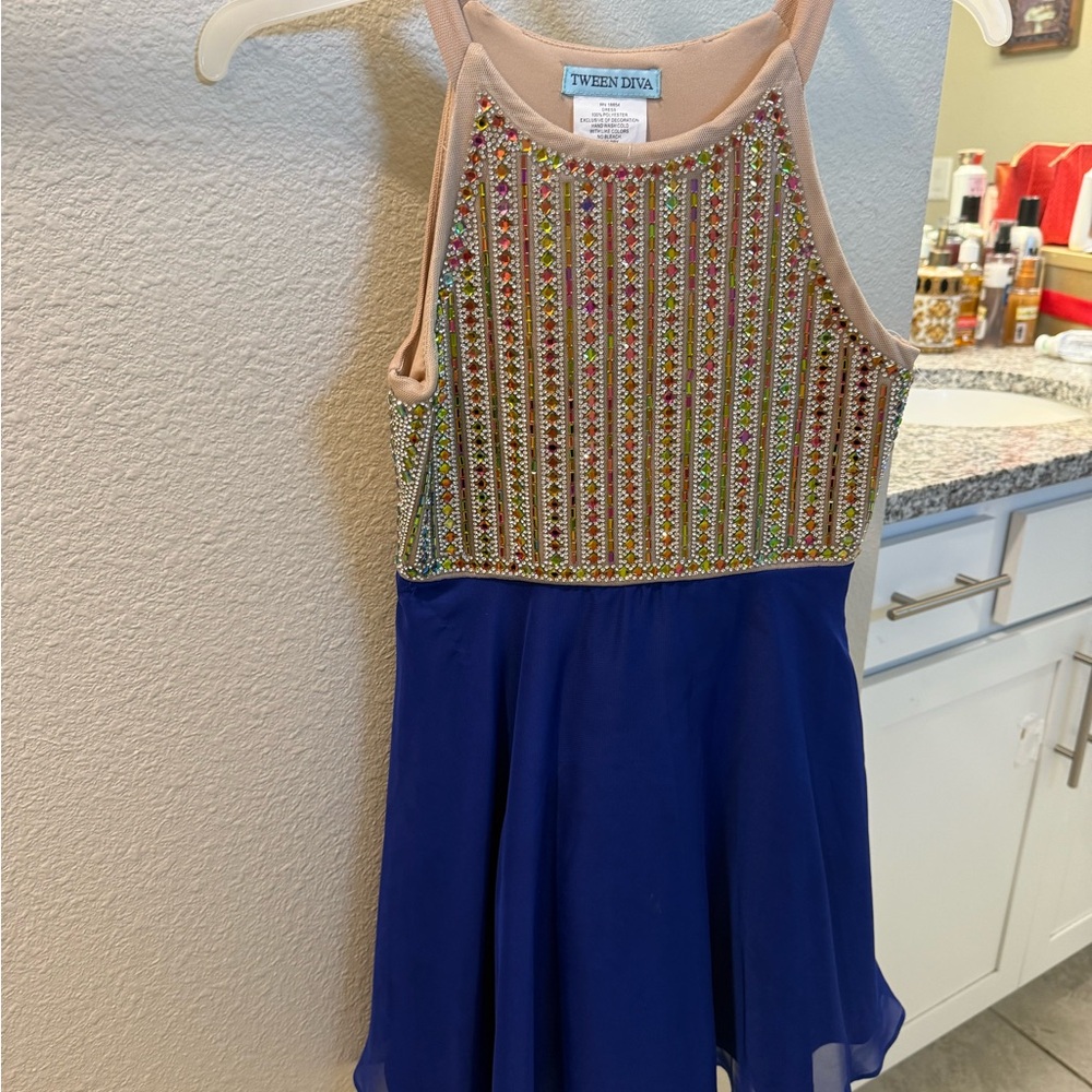 Tween Diva Beaded Halter Dress